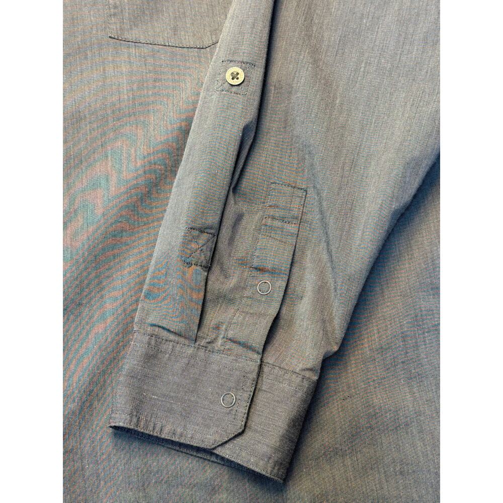 Wrangler Outdoor Regular Fit Men's Long Sleeve Gray 2XL Hiking Work Snap Button - Picture 4 of 9